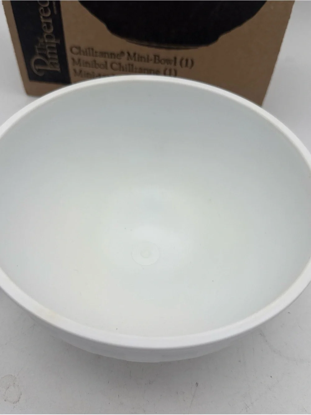 Pampered Chef Chillzanne White Mini-Bowl with Lid 2788 3 Cup Freezer To Table